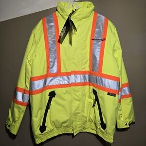 CX2 Hi-Vis Safety Jacket 3M Reflective Work Coat L01200 Heavy Duty New Size XL